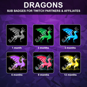Dragon Twitch Sub Badges