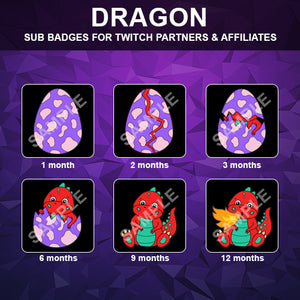 Dragon Twitch Sub Badges