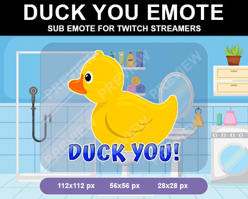 Duck You Twitch Sub Emote - streamintro.com