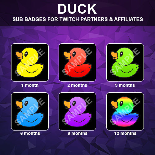 Duck Twitch Sub Badges