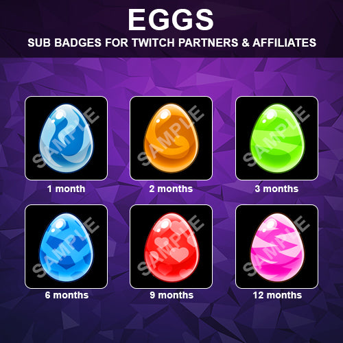Eggs Twitch Sub Badges