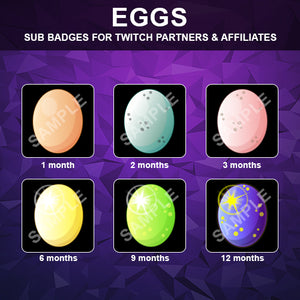 Eggs Twitch Sub Badges