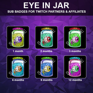 Eye In Jar Twitch Sub Badges