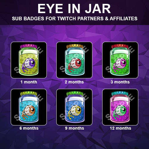 Eye In Jar Twitch Sub Badges