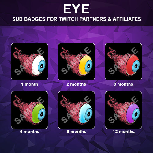 Eye Twitch Sub Badges