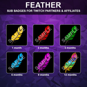 Feather Twitch Sub Badges