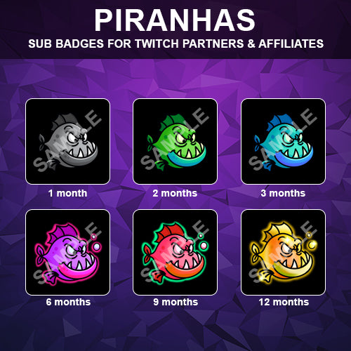 Piranhas Twitch Sub Badges