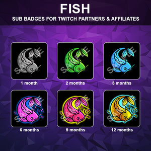 Fish Twitch Sub Badges