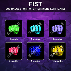 Fist Twitch Sub Badges