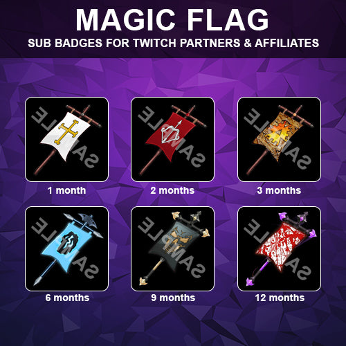 Magic Flag Twitch Sub Badges