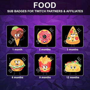 Food Twitch Sub Badges