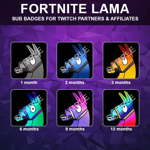 Fortnite Twitch Subscriber Badges - Loot Drop Graphics