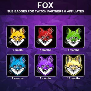 Fox Twitch Sub Badges