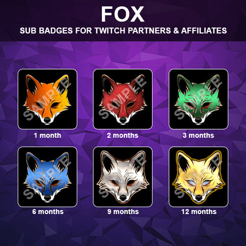 Fox Twitch Sub Badges