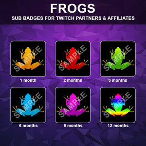 Frogs Twitch Sub Badges