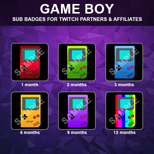 Game Boy Twitch Sub Badges