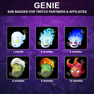 Genie Twitch Sub Badges