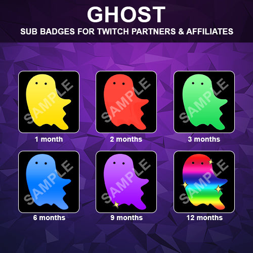 Ghost Twitch Sub Badges