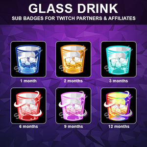 Glass Drink Twitch Sub Badges