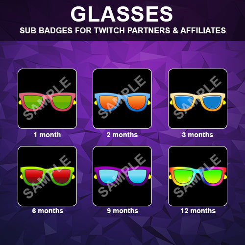 Glasses Twitch Sub Badges