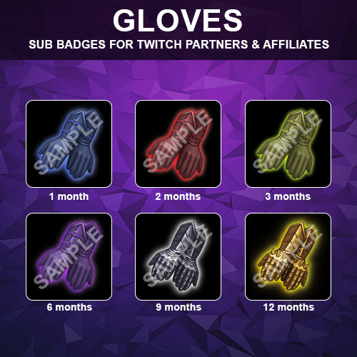 Gloves Armor Twitch Sub Badges