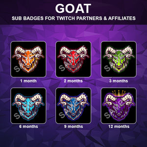 Goat Twitch Sub Badges