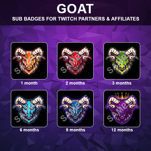 Goat Twitch Sub Badges