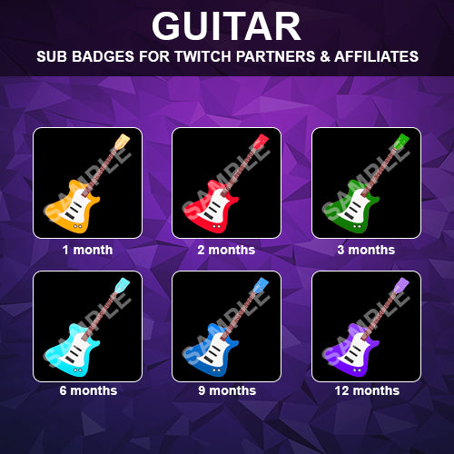 Guitar Twitch Sub Badges
