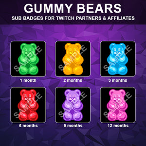 Gummy Bears Twitch Sub Badges