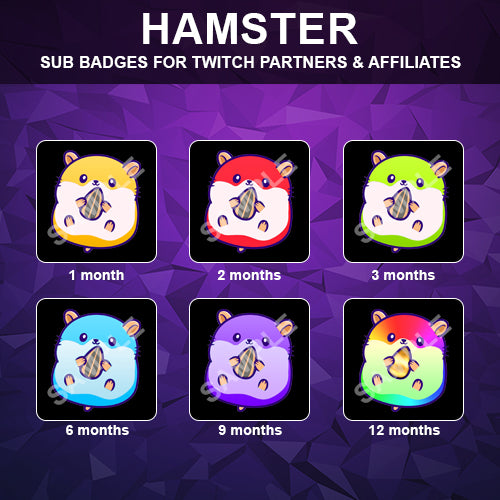 Hamster Twitch Sub Badges