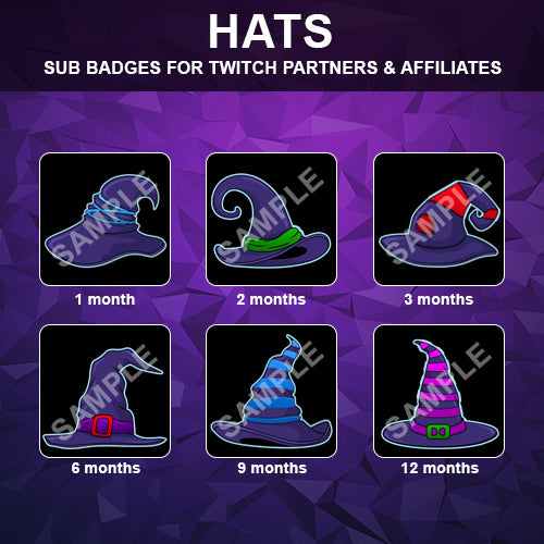 Hats Twitch Sub Badges