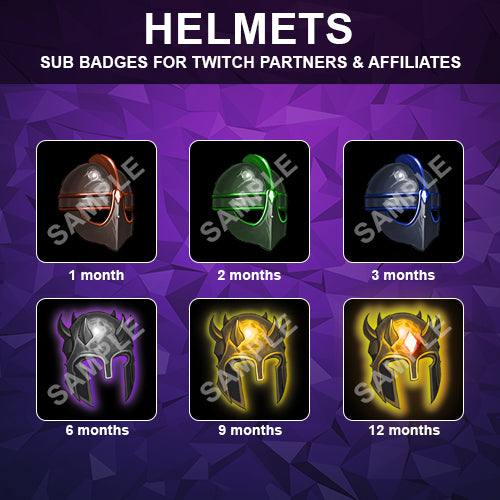 Helmets Twitch Sub Badges