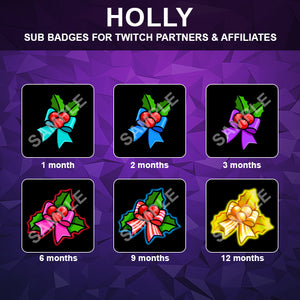 Holly Twitch Sub Badges