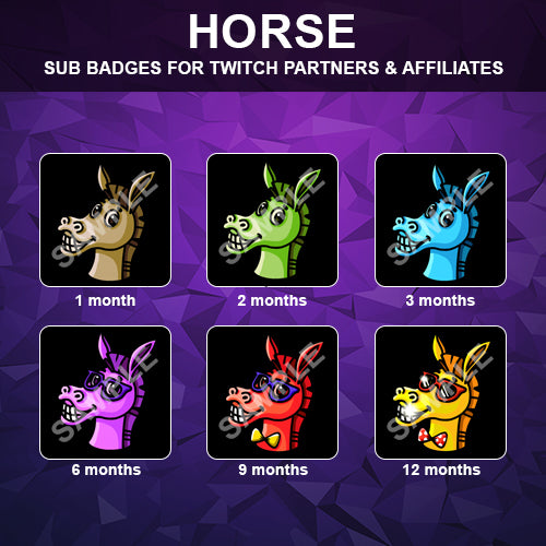 Horse Twitch Sub Badges