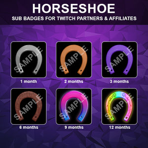 Horseshoe Twitch Sub Badges