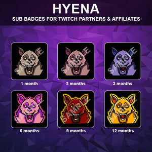 Hyena Twitch Sub Badges