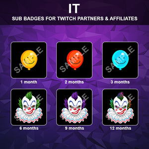 Clown It Twitch Sub Badges