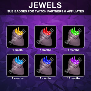 Jewels Twitch Sub Badges
