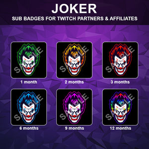 Joker Twitch Sub Badges