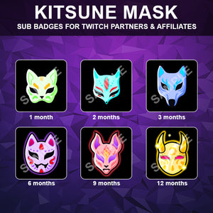 Kitsune Mask Twitch Sub Badges