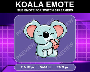 Koala Twitch Sub Emote - streamintro.com