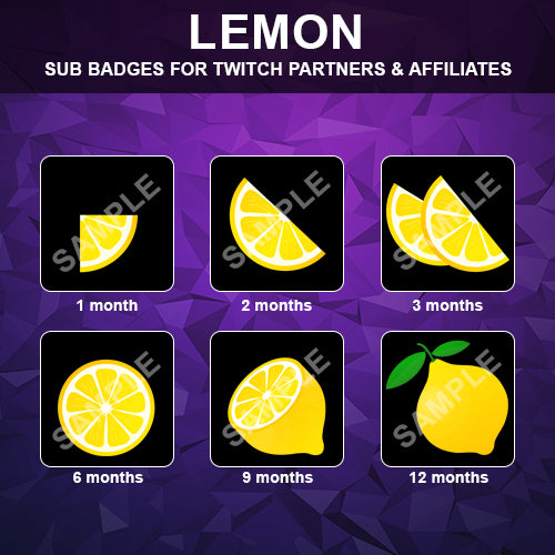 Lemon Twitch Sub Badges