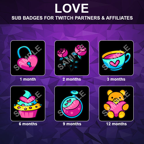 Love Twitch Sub Badges