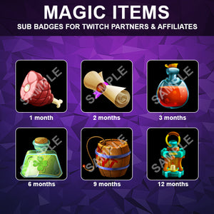 Magic Items Twitch Sub Badges