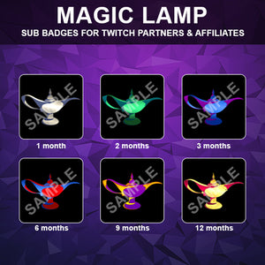 Magic Lamp Twitch Sub Badges
