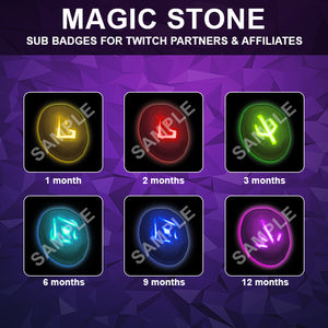 Magic Stone Twitch Sub Badges