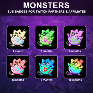 Monster Twitch Sub Badges