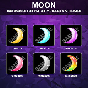 Moon Twitch Sub Badges
