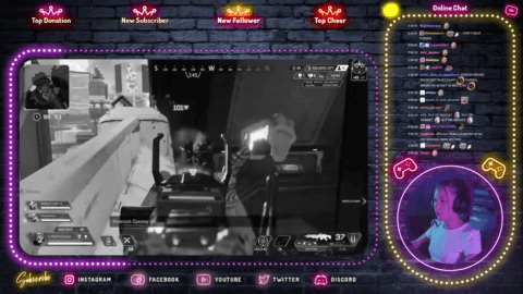 Twitch Neon Overlays Pack