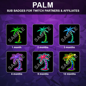 Palm Twitch Sub Badges